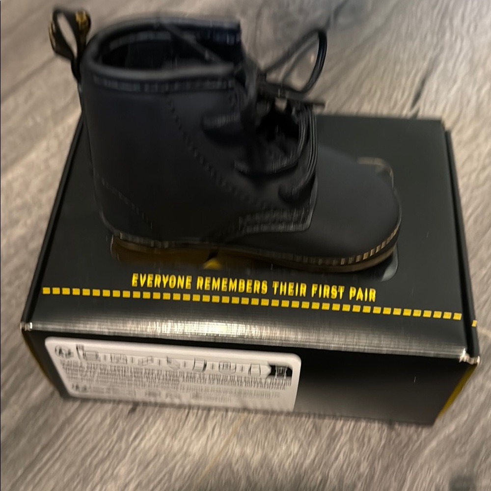 Dr Martens Airwair Infant Black Boots baby docs pink goth rock cool crib shoes